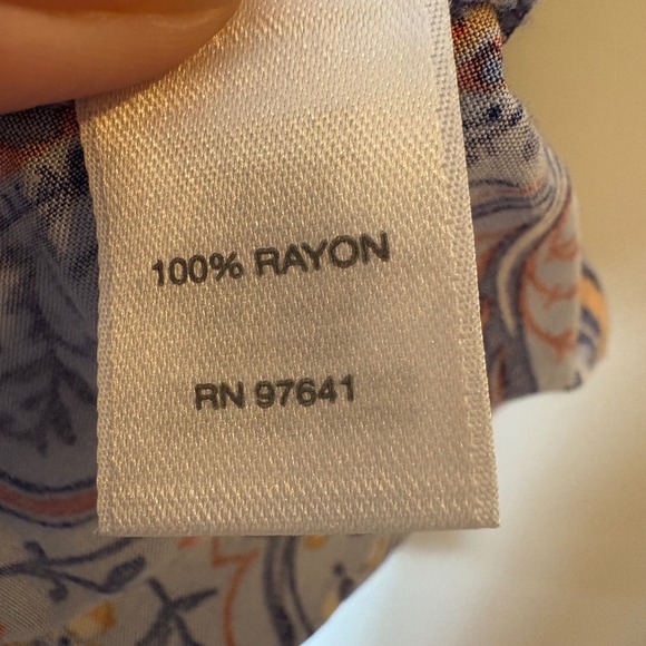 J. Jill Majestic Blue Paisley Sleeveless Midi Dress Size Small Petite - Picture 5 of 7